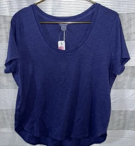 NWT Tommy Bahama T Shirt Womens XL Knit Short Sleeves Scoop Neck Blue - Picture 1 of 4