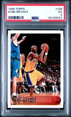 Tarjeta de novato Topps Kobe Bryant #138 1996 PSA 5 Foto 1 de 2