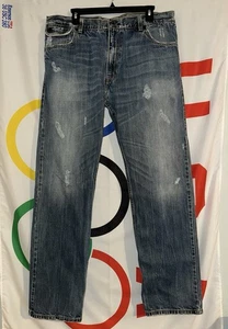 Vintage Levi’s Silvertab Jeans 38x32 Distressed 90s Buckle Back Slim Straight - Bild 1 von 15