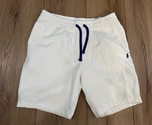 Polo Ralph Lauren uomo polo doppia maglia pantaloncino pile bianco taglia large - Foto 1 di 3
