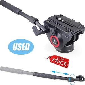 H80 Video Fluid Head Hydraulic Damping for DSLR Tripod Monopod Load 10kg Used - Picture 1 of 7