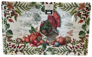Plato de melamina Rachel Ashwell The Farmhouse Acción de Gracias Otoño Pavo Calabazas - Imagen 1 de 1