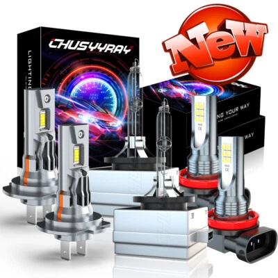 Combo de 6 faros LED bombillas altas/bajas + lámpara antiniebla para Mercedes-Benz SL63 AMG 2009-2012 Foto 1 de 4