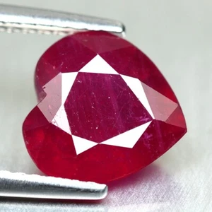 3.05 CT 9X8 MM AMAZING FIRE SPARKLING GLASS FILLED PINK RUBY LOOSE GEMSTONE - Picture 1 of 3