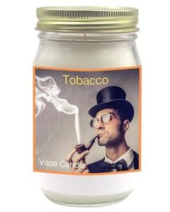Tabak große Glaskerze - frisch geschnittene Tabakblätter | 100 Stunden Brenndauer - Bild 1 von 3