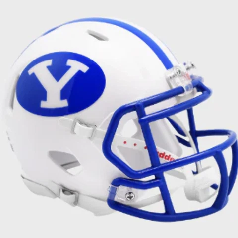 Brigham Young Cougars (BYU) NCAA Mini Speed Football Helmet White - NCAA Cover
