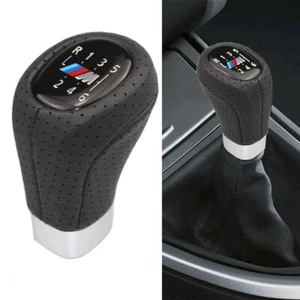 6 Gang M Sport Leder Schaltknauf Schalthebel Passend für BMW E81 E82 E90 E87 E88 - Picture 1 of 11