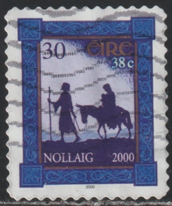 Ireland 2000 SC# 1278 - Christmas - Fight to Egypt - Booklet stamp Used Lot #197 - Picture 1 of 2
