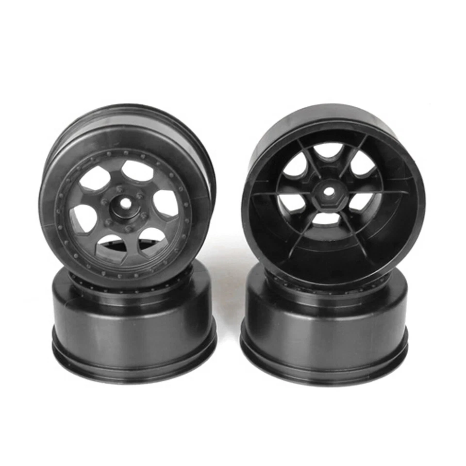 De Racing Trinidad SC Wheels Rims 12mm Traxxas Slash 2wd Front Black 1 Pair