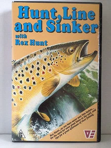 HUNT, LINE and SINKER with REX HUNT ~ RARE AS NEW VHS VIDEO ~ FREE POST - Picture 1 of 2