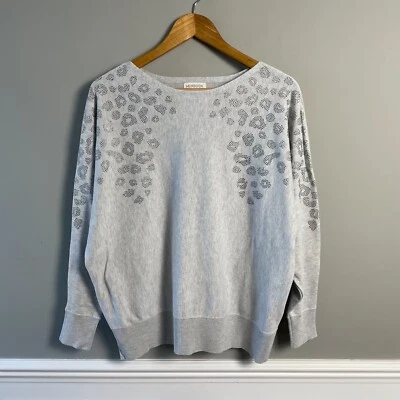 Suéter Jersey Monzón Tejido Grande Mangas Largas Tachonado Gris Foto 1 de 4