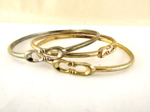 Lot of 3 Coach - Kissing C Signature Bangle Bracelets - Picture 1 of 9