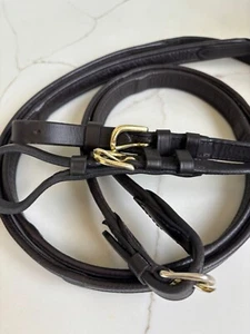 Havana Nappa FSS Leather Reins with Internal Notches, 58 inches/147cm - Picture 1 of 4