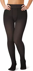 Women's Fleece Lined Tights Fake Translucent Thermal Pantyhose Thicken - Picture 1 of 11