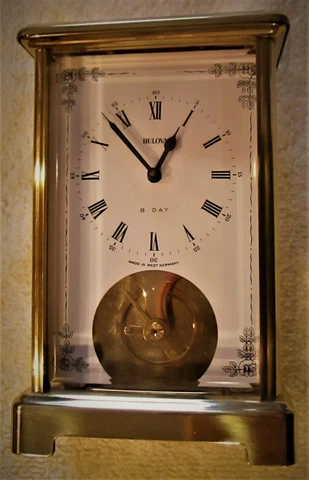 Rare Bulova Watch Co. Miniature Skeleton Clock - Germany Cover