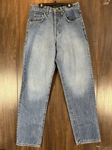 Vintage Dr Martens AirWair Doc Button Fly Loose Fit Denim Jeans Herren 29x32 Etikett - Bild 1 von 17
