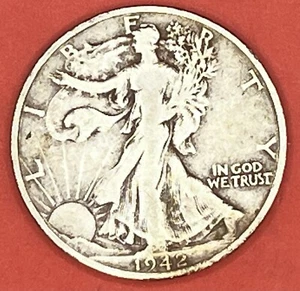 1942 Serie Walking Liberty Silber Half Dollar - Bild 1 von 2