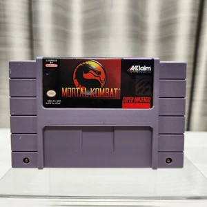 Mortal Kombat - SNES (Super Nintendo, 1992) Authentic Tested and Working - Picture 1 of 5