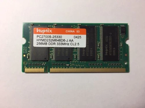 HYMD232M646D6-J AA Hynix 256MB DDR 333MHz RAM SODIMM - Image 1 of 1