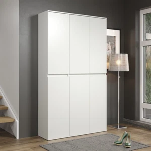 trendteam Garderobenschrank Multifunktionsschrank Mehrzweckschrank 6-türig Weiß - Bild 1 von 5