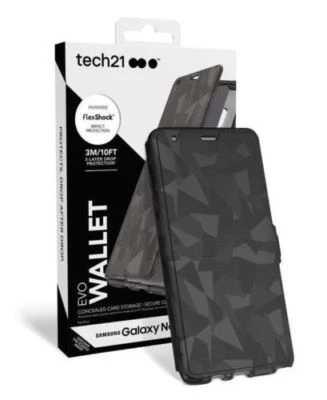 NEW Tech 21 Evo Wallet Case for Samsung Galaxy Note8 - Black Camo - Image 1 of 4