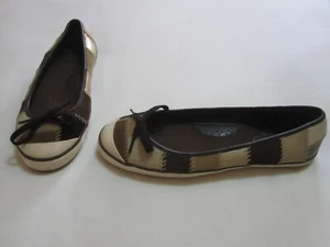 Coach Leatherware Ballet Flats Patchwork Slip-Ons (Color: Beige/Brown | Size: 8) - Picture 1 of 15