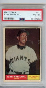 1961 Topps Juan Marichal San Francisco Giants RC #417 ๐โพ๏ธ๐ฅ PSA Graded 4 - Picture 1 of 2