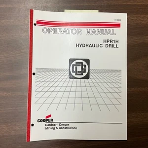 GUÍA DE OPERACIÓN MANUAL OPERADOR TALADRO DE ROCA HIDRÁULICA Gardner-Denver HPR1H - Imagen 1 de 4