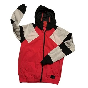 Chaqueta cortavientos rara Adidas Equipment roja blanca negra Cal Surf mediana - Imagen 1 de 8