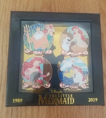 Disney D23 Expo 2019 Exclusive The Little Mermaid Anniversary Ariel 4 Pin Set - Image 1 of 3