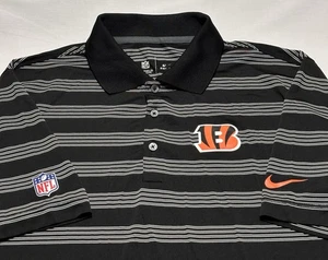 Cincinnati Bengals Nike NFL On Field Polo Para hombres M Golf Fútbol Dri Fit Rayas - Imagen 1 de 10