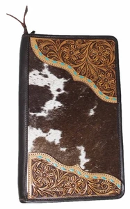 Damen Western Rindsleder Floral Handgefertigt Leder Reise Schmuck Etui 18FKJ03 - Bild 1 von 3