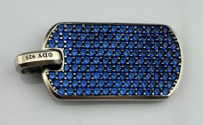 Подвеска только из стерлингового серебра с сапфиром David Yurman Streamline 35 мм - Изображение 1 из 4