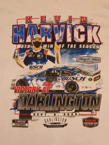 Kevin Harvick 2020 Darlington Cook Out Southern 500 Race Win T-shirt Large  - Picture 1 of 3