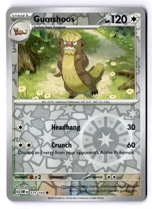 Gumshoos Reverse Holo Uncommon SV03: Obsidian Flames 177/197 NM - Picture 1 of 2