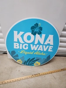 Kona Big Wave Liquid Aloha Beer Hawaii Surfing Metal Tin Bar Sign Bus Not Neon - Picture 1 of 4