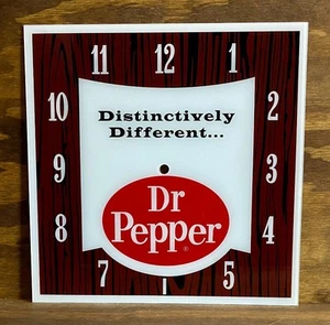15" Dr. Pepper Square Replacement Clock Face for Pam Clock FREE SHIP - Picture 1 of 1