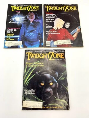 Lot Of 3 Vtg 1985 Twilight Zone Magazine Stephen King Interview With A Vampire - Image 1 of 4