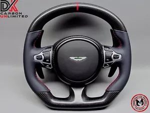 Aston Martin DB11 DBS Vantage Red Ring Dark Knight Napa Carbon Steering Wheel v1 - Picture 1 of 24