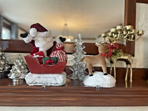 Pottery Barn holiday Christmas stocking holder hanger RUDOLPH REINDEER gift kid - Picture 1 of 19
