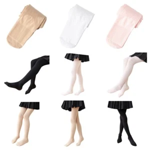 Child Girl Solid Stretchy Hosiery Thin Breathable Velvet Tights Dance Pantyhose - Picture 1 of 16