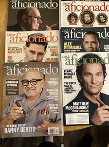 2018 Cigar Aficionado Magazines Devito Churchill McConaughey Animal House A Rod - Foto 1 di 7