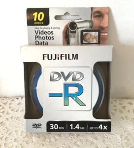 Fujifilm DVD-R Blank 1.4 GB 10 Disc Pack 4x Blank For Video Photos & Data - Picture 1 of 2