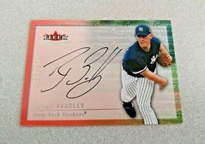 2001 Fleer Showcase Autographics Ryan Bradley New York Yankees /250