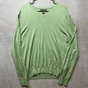 Suéter Banana Republic Para Hombre Grande Verde Cuello en V Seda Cachemira Mezcla de Lujo - Imagen 1 de 7
