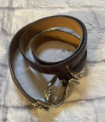 Cinturón Vaquera Brighton Hecho en EE. UU. Talla XL Hebilla Plateada Foto 1 de 4