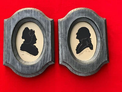Arte de pared primitivo de colección silueta de George Martha Washington ❤️sj7m Foto 1 de 4