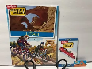 HIGHLIGHTS MAGAZINE WHICH WAY USA UTAH STATE GUIDE WITH MAP KEYCHAIN TAG - Imagen 1 de 3