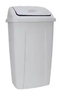 13 Gallon Trash Can, Swing Top Kitchen Trash Can, Gray - Picture 1 of 5