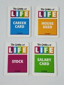 MB The Game of Life 2000 Replacement Game Pieces Parts Card Deck Complete 36